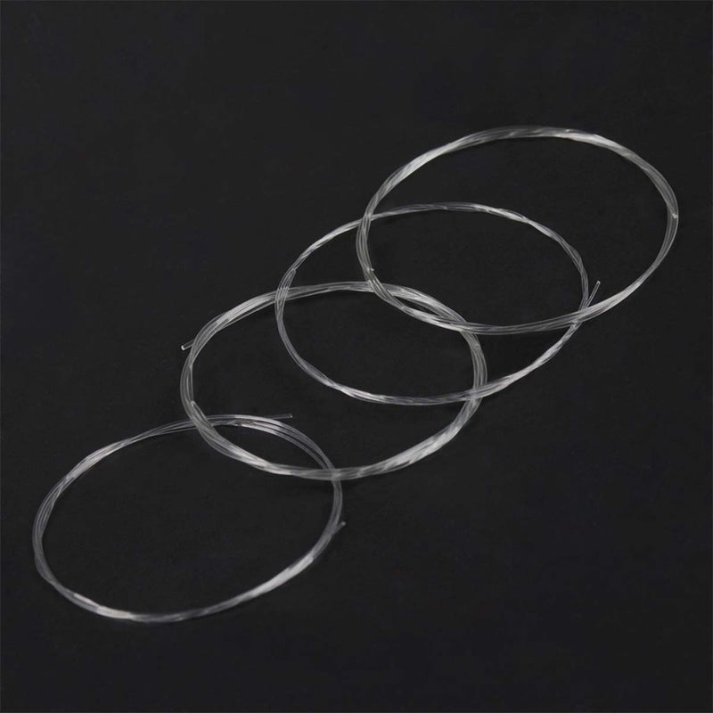 JYsun Ukulele Strings Clear Nylon 3 Full Sets and 5 Picks, Green Cleaning Cloth - Image 3